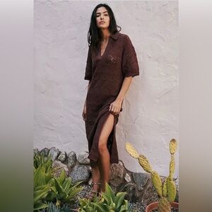 Free People Islamorada Fauxchet Maxi Crochet Dress